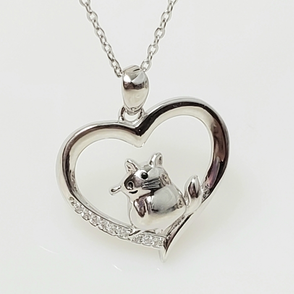 NEW .925 Sterling Silver Mousekewitz Heart CZ - Picture 2 of 7